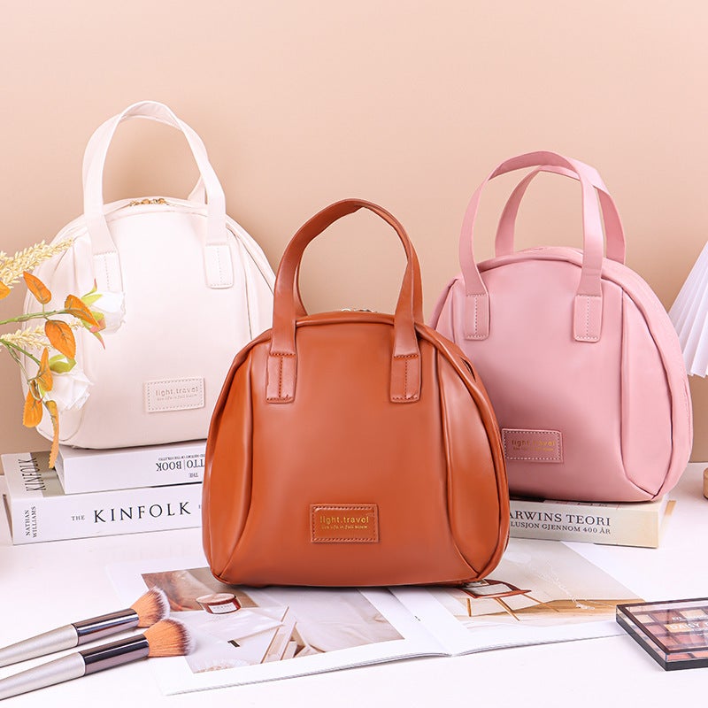 Girls' Large-Capacity Cosmetic Bag, Large Shell Bag, Portable Cosmetic Storage Box, Portable Toiletry Bag - Image 3